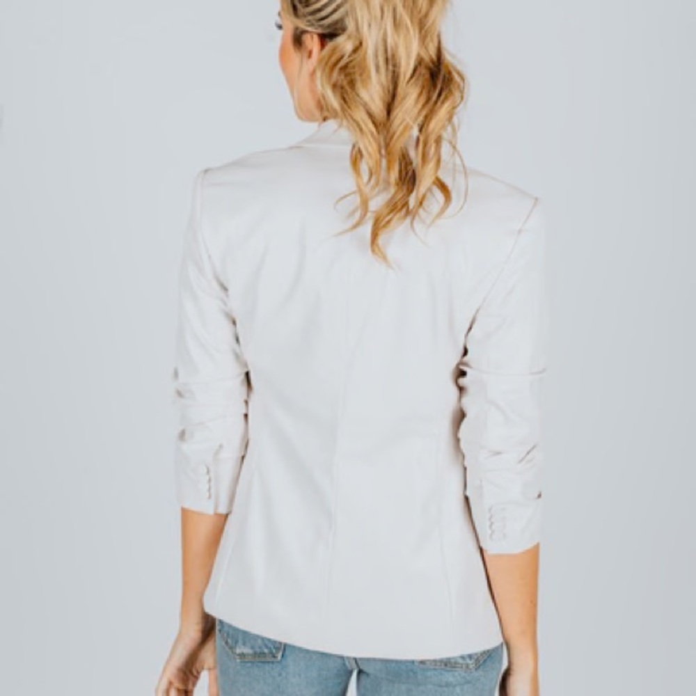 NWT| Cinq a Sept 'Kylie' Faux Croc Embossed Jacket Blazer - Picture 6 of 16